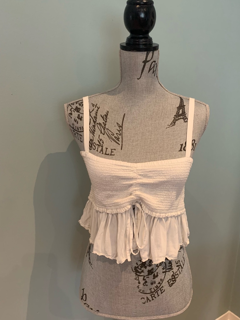 Wilfred White Smocked Ruffle Camisole